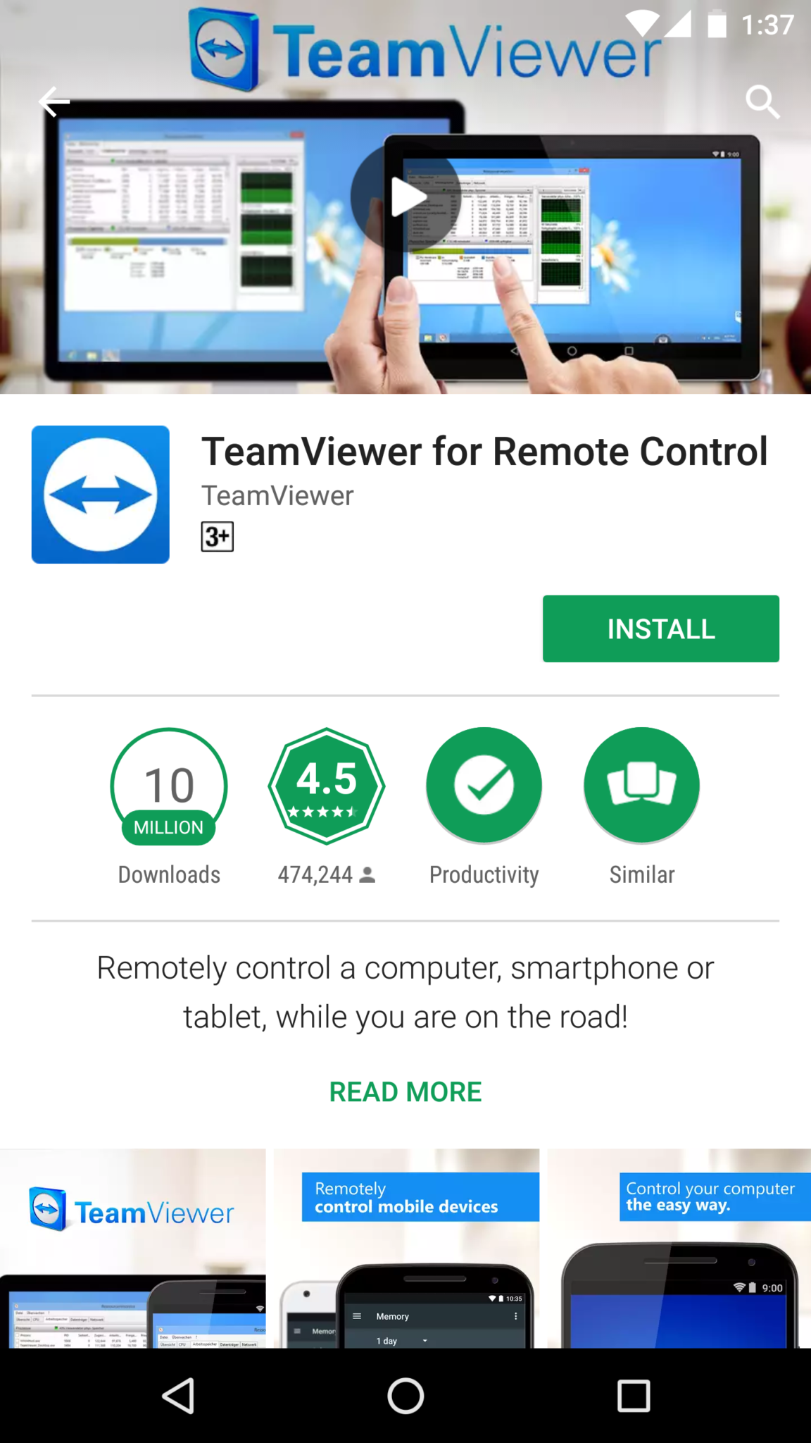 Google Play Store TeamViewer
