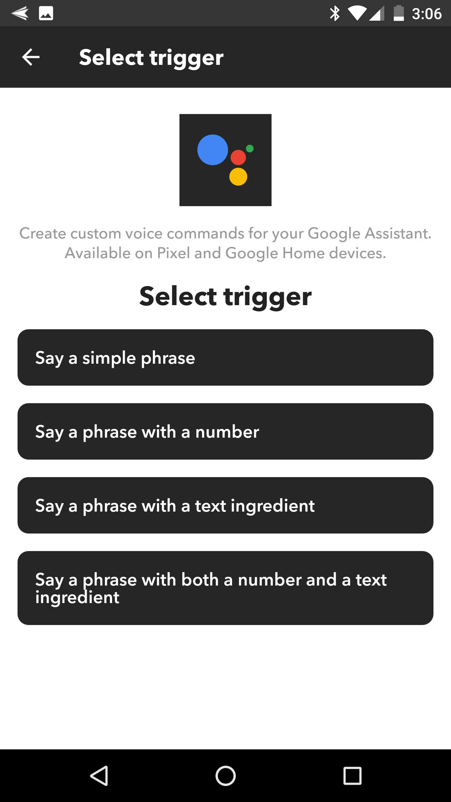 IFTTT Google Assistant