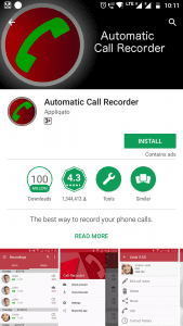 Automatic Call Recorder in google playstore