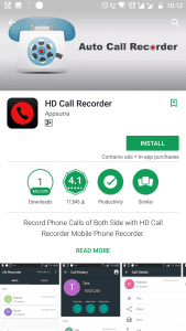 HD Call Recorder in playstore