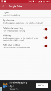 Auto Save setting in Automatic Call Recorder