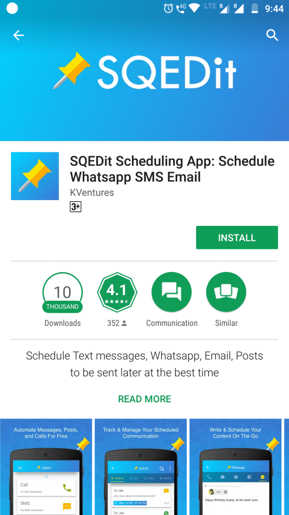 Schedule WhatsApp messages app