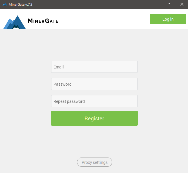 Register/Login - mine