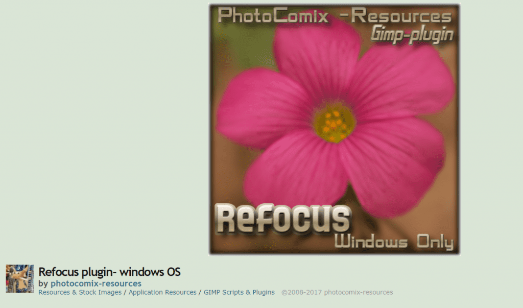 Refocus - GIMP plugins