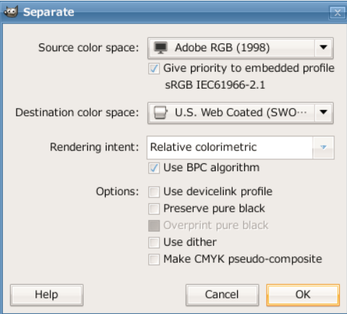 Separate - GIMP plugins