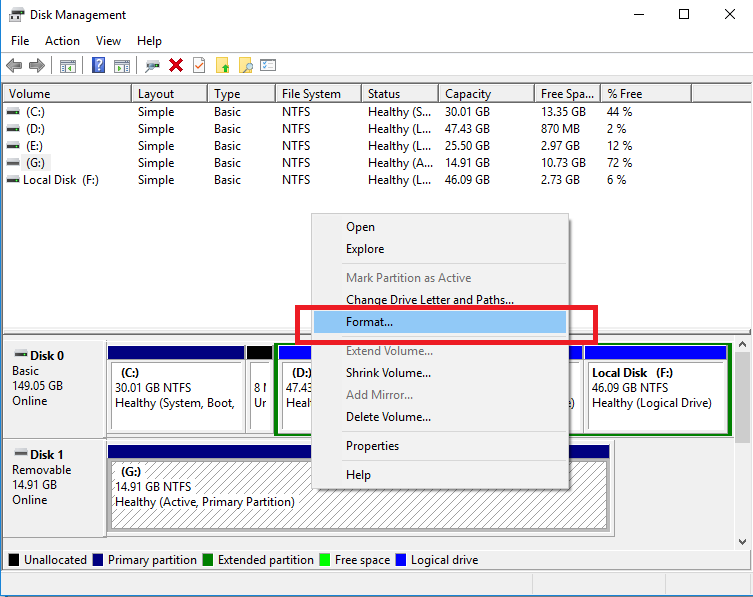 Format and Partition