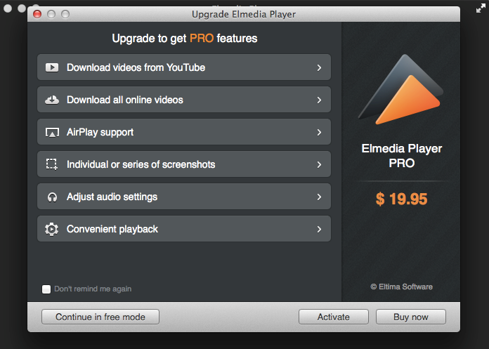 Elmedia Pro Features - Mac media players