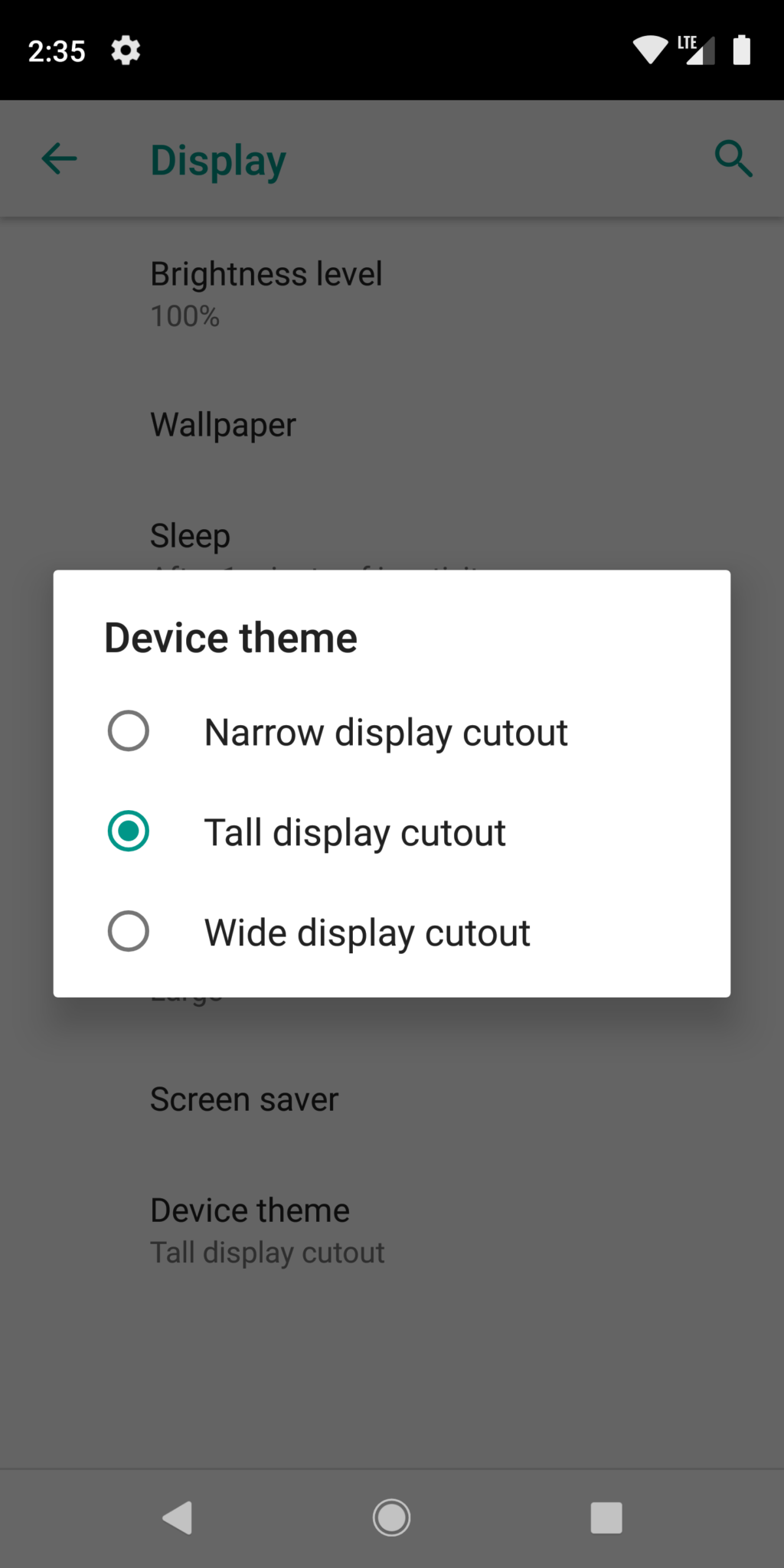 Change Notch Settings