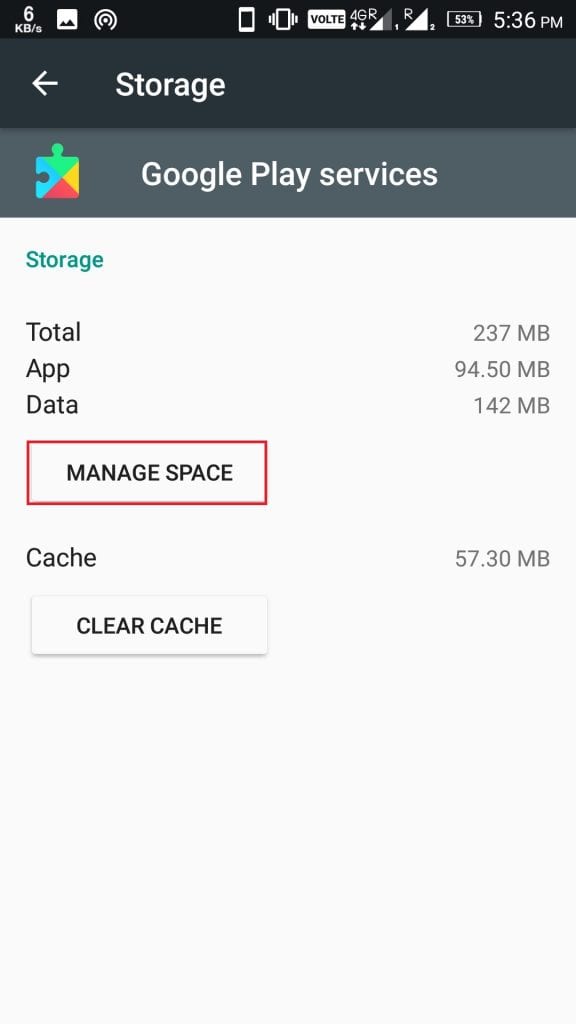 Manage space