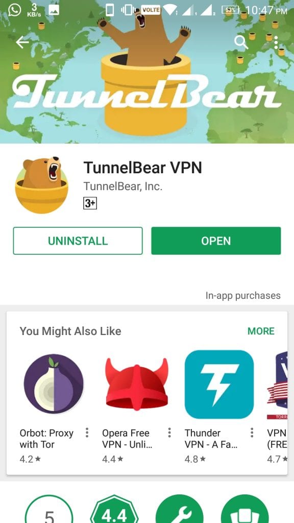 Download TunnelBear VPN