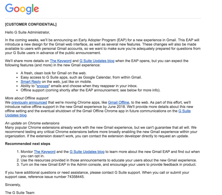 Gmail design