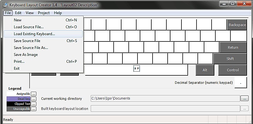 Microsoft keyboard layout creator