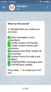 Telegram many bot