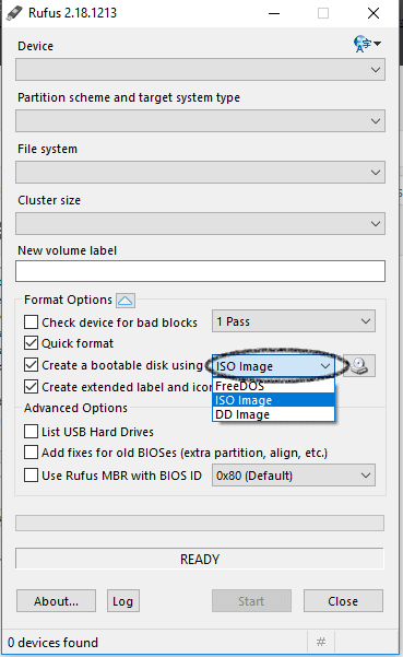 Rufus image for windows 10 ISO