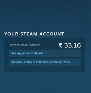 Steam Wallet