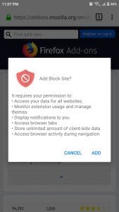 block sites using mozilla firefox