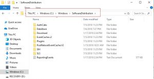 software distribution folder