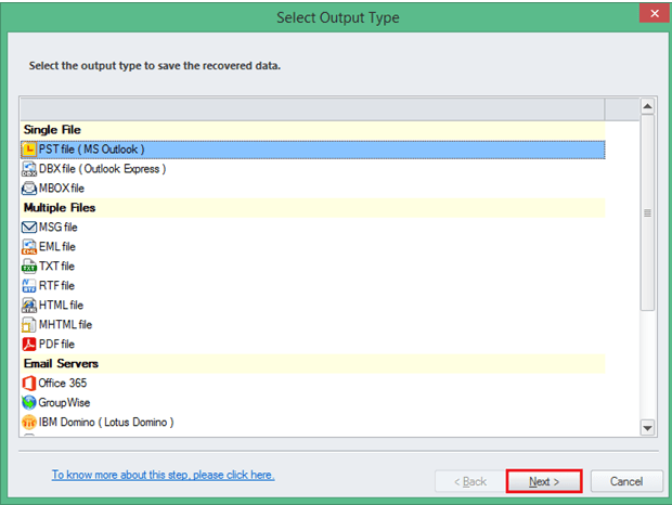 convert ost to pst - step 3
