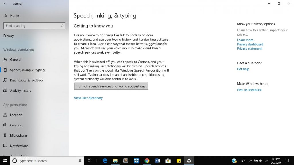 turn off cortana - method 2