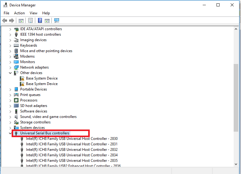 intel ich8 family usb universal host controller driver