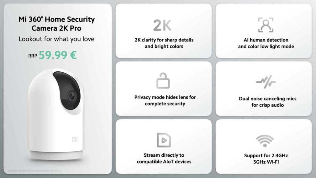 Xiaomi Launched New Mi 360 Home Security Camera 2K Pro, Mi Smart Clock
