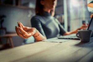 A Lady doing Yoga