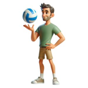 Man holding a Volleyball